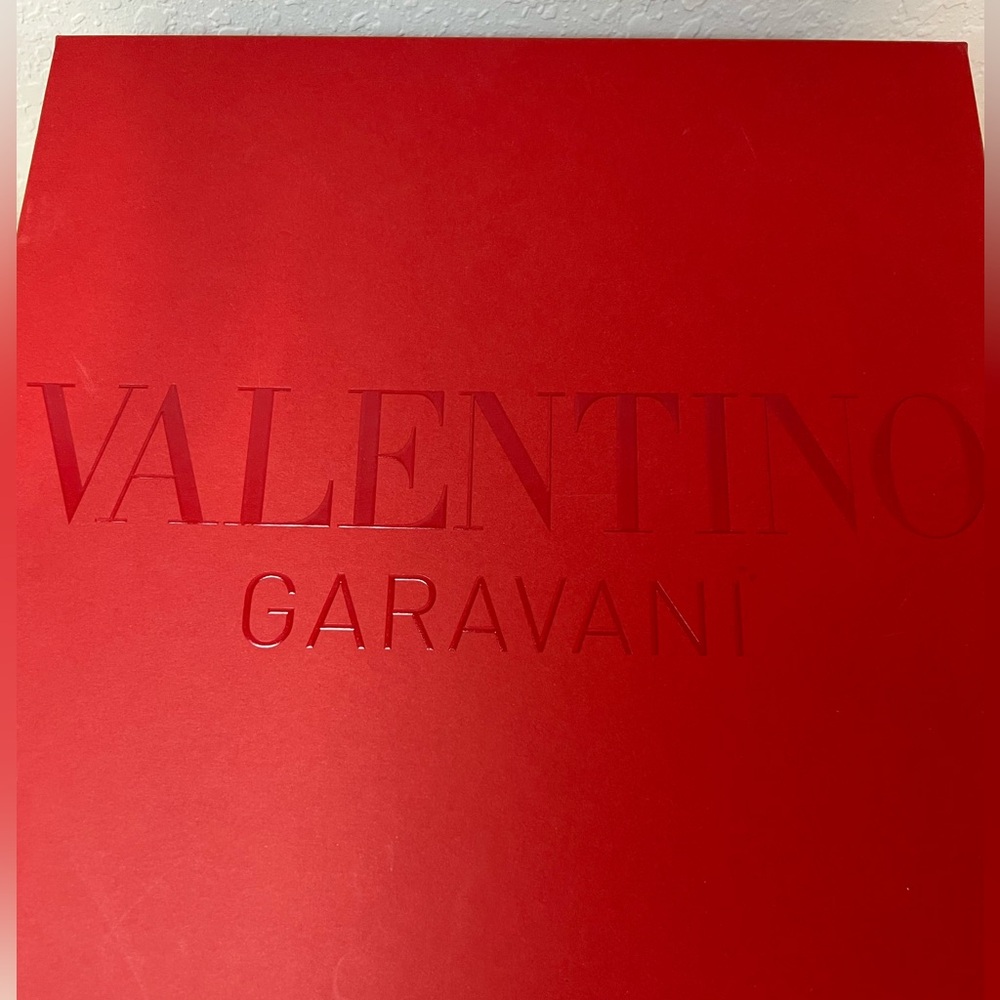 Valentino box large enough for boots or purse. Shoe bags & packaging incl